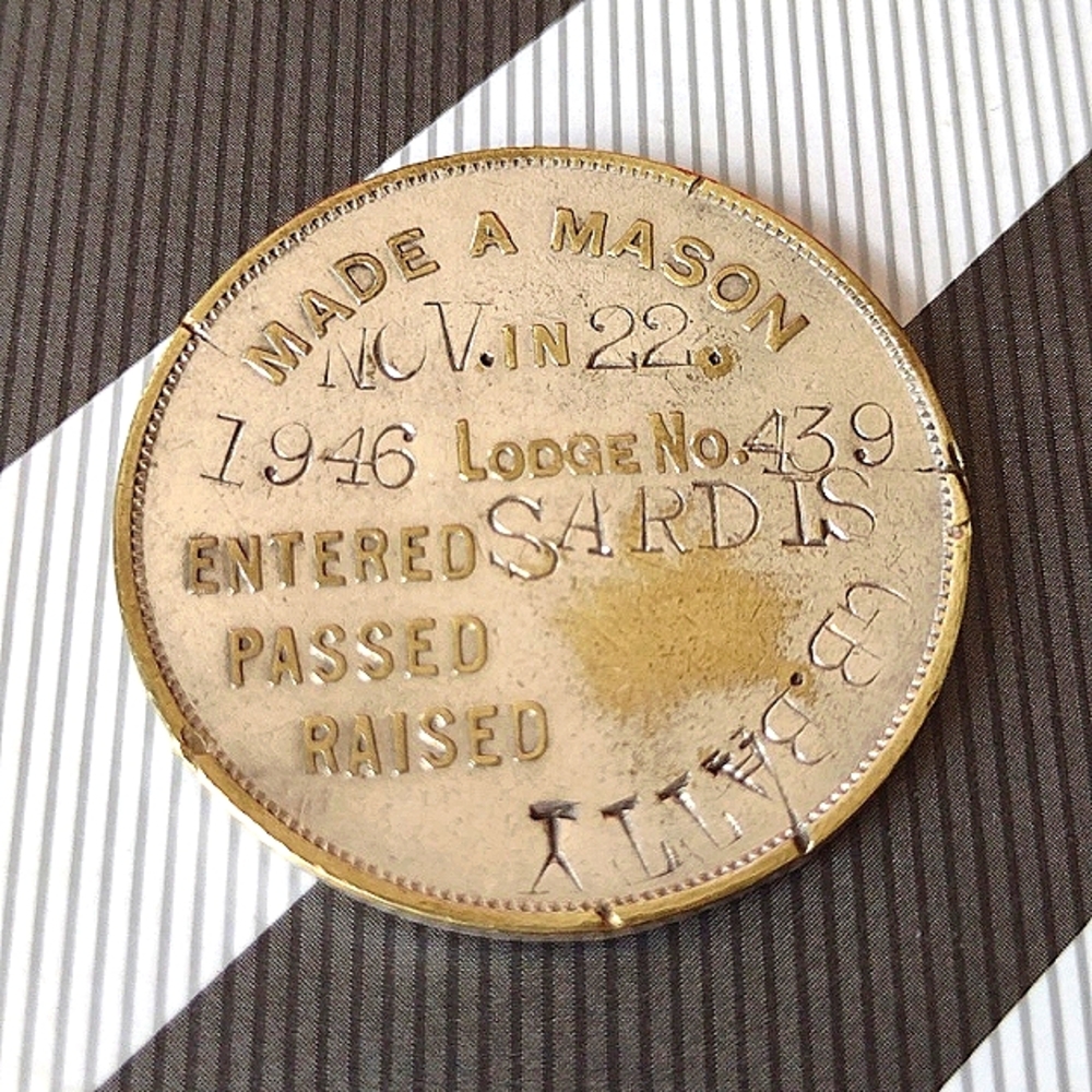 1946 Collectable, "Made A Mason Token" Entered... Gem
